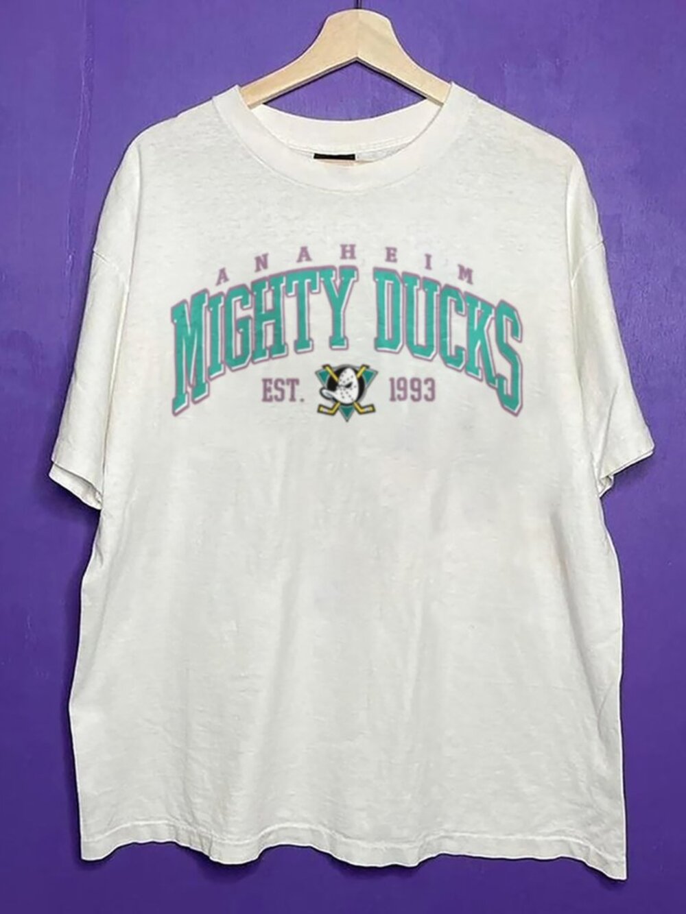 Vintage Anaheim Mighty Ducks Logo Shirt, Retro Anaheim Ducks Hockey Shirt Tee